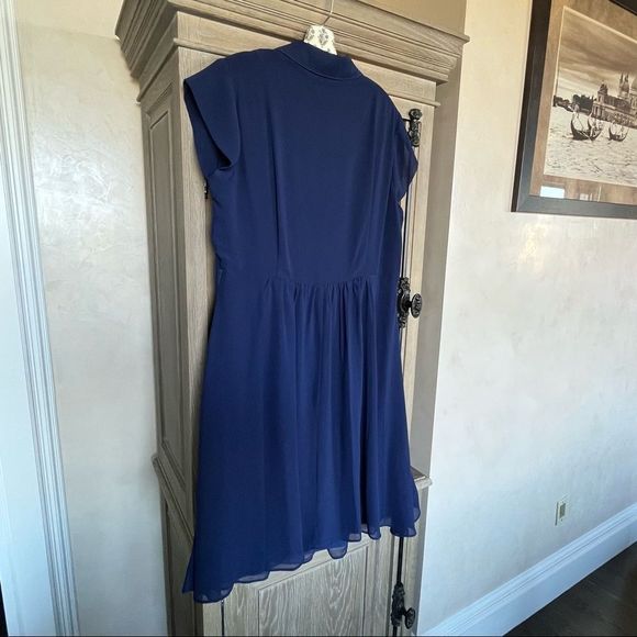 City Chic Navy Pleated Front Dress NEW Plus Size 16 - Picture 3 of 14